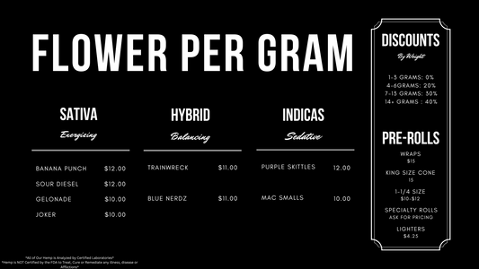 Flower Menu- In Store Only